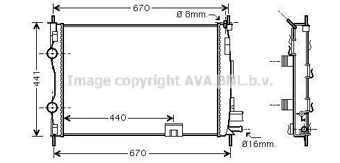 Radiador de esfriamento de motor Nissan Qashqai +2 I