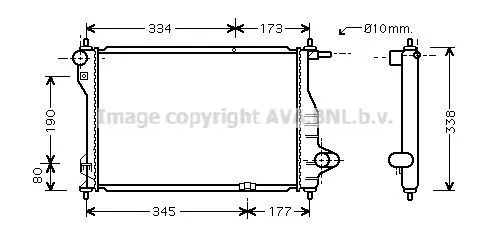Radiador de esfriamento de motor Chevrolet Spark (Matiz) M200, M250