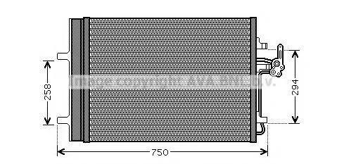 Radiador de aparelho de ar condicionado BC645 Magneti Marelli