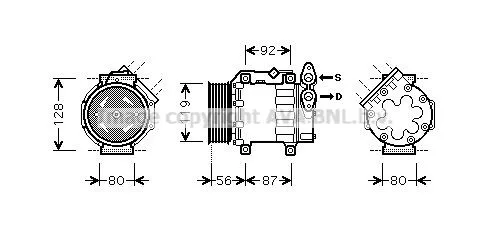 Compressor de aparelho de ar condicionado Mazda 3 BK