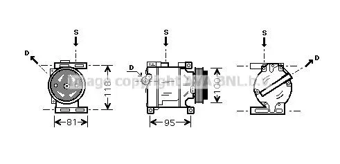 Compressor de aparelho de ar condicionado Fiat Doblo I