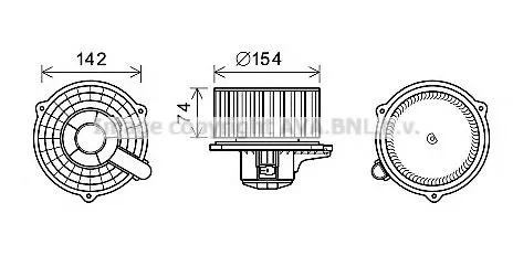 Motor de ventilador de forno (de aquecedor de salão) Hyundai H-1 STAREX Grand Starex