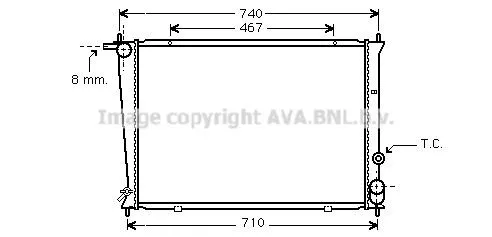 Radiador de esfriamento de motor Hyundai H-1 STAREX Starex