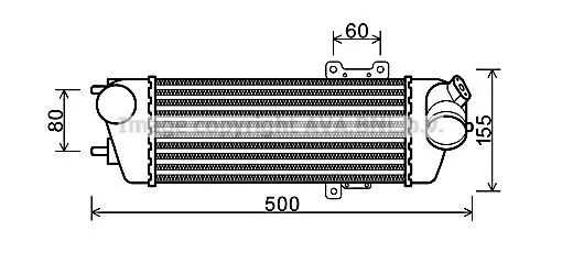 Radiador de intercooler Hyundai Elantra IV