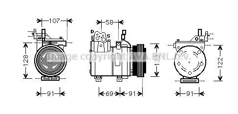 Compressor de aparelho de ar condicionado Hyundai Coupe II