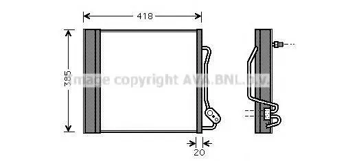 Radiador de aparelho de ar condicionado Smart FORTWO 450