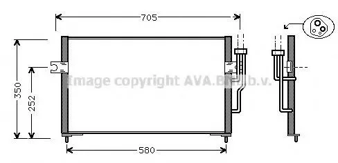 Radiador de aparelho de ar condicionado 8163017 Frig AIR
