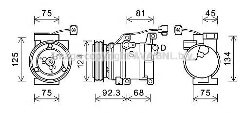 Compressor de aparelho de ar condicionado Mazda 6 GG