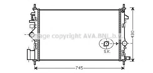 Radiador de esfriamento de motor Opel Insignia A