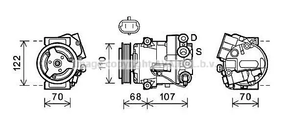 Compressor de aparelho de ar condicionado Opel Meriva B