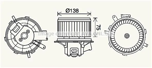 Motor de ventilador de forno (de aquecedor de salão) Peugeot Boxer III