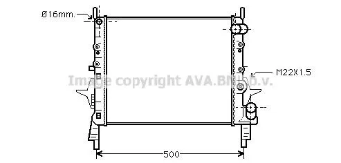 Radiador de esfriamento de motor Renault Twingo I