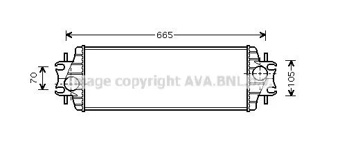 Radiador de intercooler Opel Vivaro A