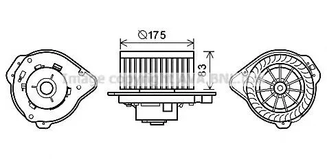 Motor de ventilador de forno (de aquecedor de salão) Volvo V70 I