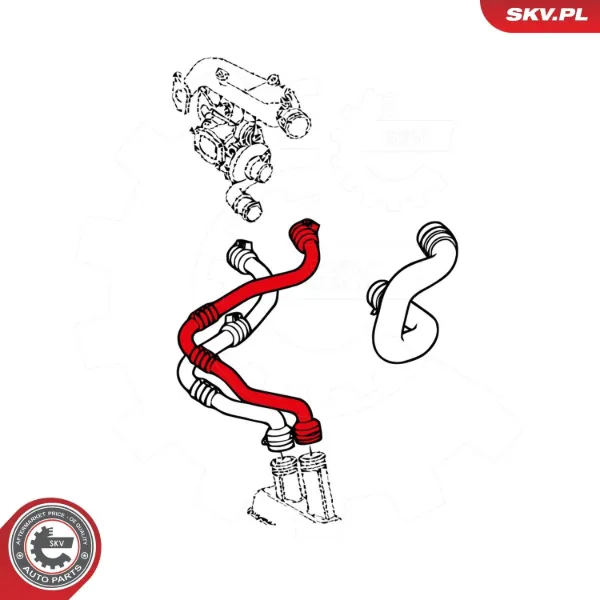 Mangueira (cano derivado) de intercooler 43SKV060 SKV