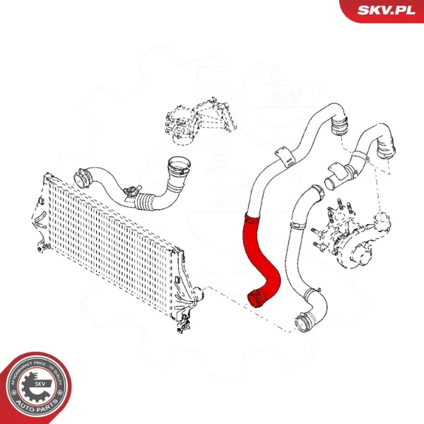 Mangueira (cano derivado) de intercooler 43SKV142 SKV