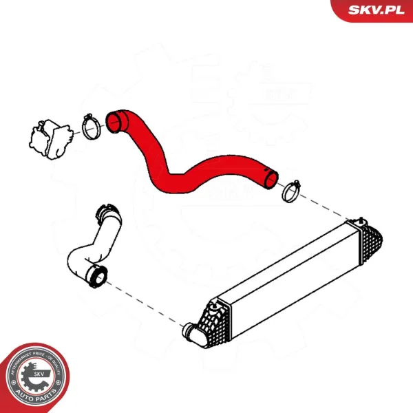 Mangueira (cano derivado) de intercooler 43SKV172 SKV