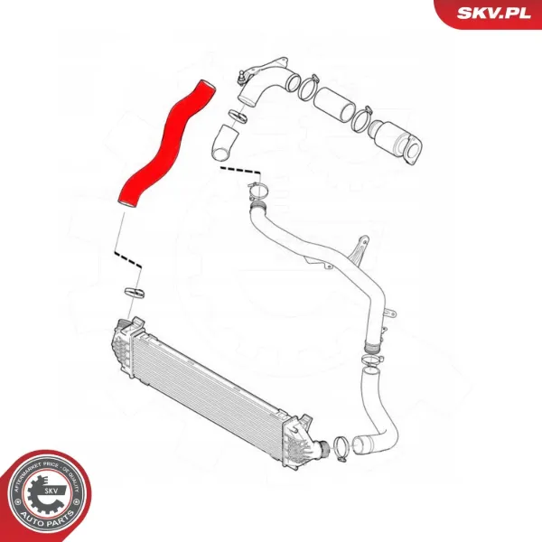 Mangueira (cano derivado) de intercooler 43SKV304 SKV