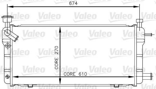 Radiador de esfriamento de motor 730018 VALEO