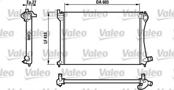 Radiador de esfriamento de motor 732618 VALEO