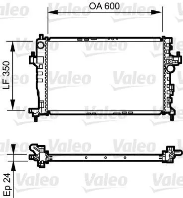 Radiador de esfriamento de motor 734464 VALEO
