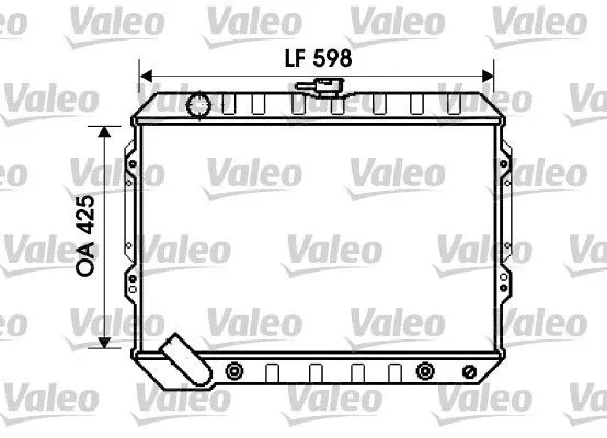 Radiador de esfriamento de motor 734809 VALEO