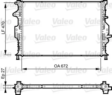 Radiador de esfriamento de motor 735374 VALEO