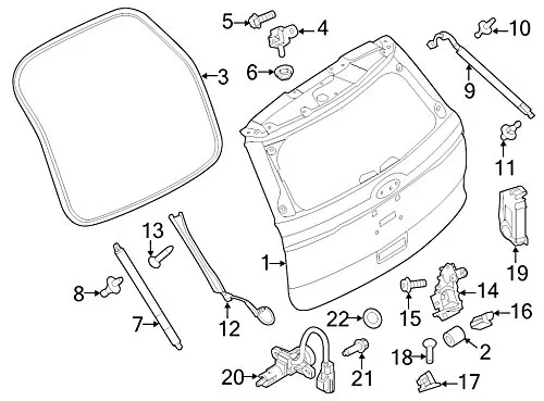 Amortecedor de tampa de porta-malas (de 3ª/5ª porta traseira) BB5Z78406A10C Ford