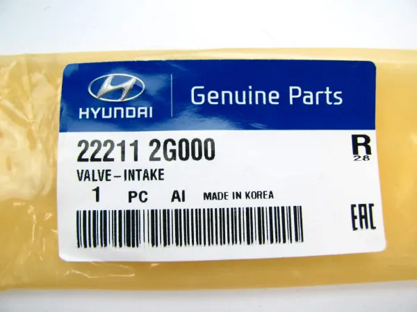 Válvula de admissão 222112G000 Hyundai/Kia