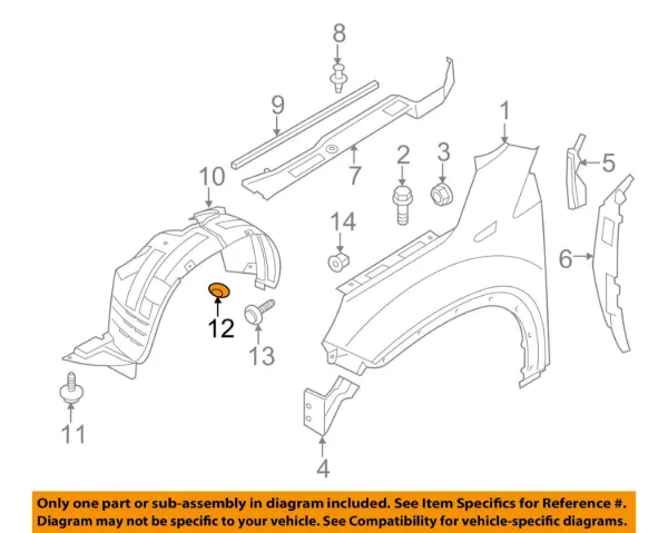 Cápsula (prendedor) de fixação do forro do pára-choque do pára-lama dianteiro 8682526000 Hyundai/Kia