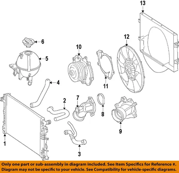 Vedante de bomba de água Chrysler 300 C
