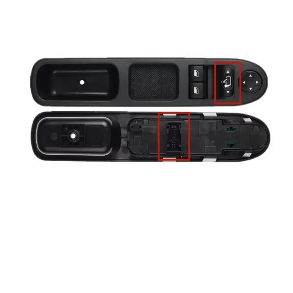 Unidade de botões dianteira esquerda de controlo de elevador de vidro 6554QA Peugeot/Citroen