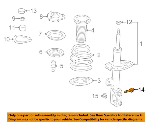 Parafuso de fixação de amortecedor dianteiro 9010517009 Toyota