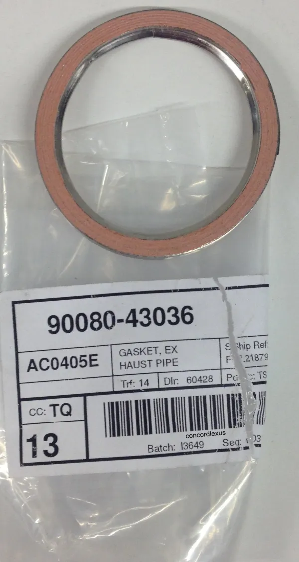 Vedante de tubo de admissão do silenciador 9008043036 Toyota