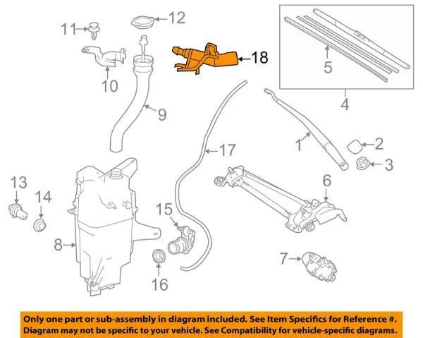 Injetor de fluido para lavador de pára-brisas 8538112400 Toyota