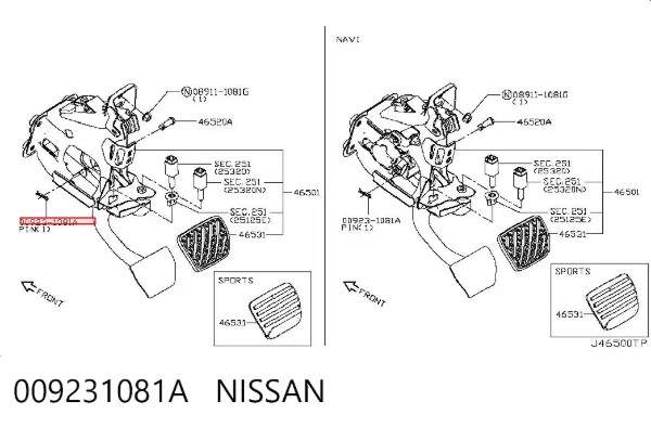  009231081A Nissan/Infiniti