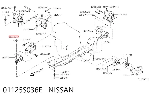  01125S036E Nissan/Infiniti