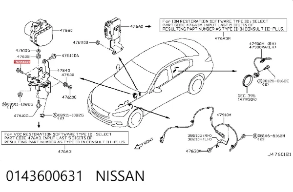  0143600631 Nissan/Infiniti