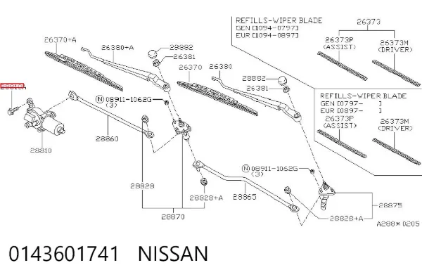  0143601741 Nissan/Infiniti