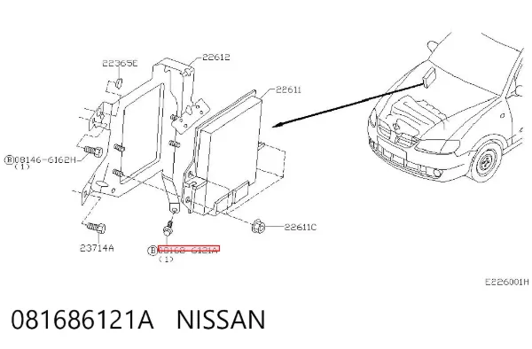  081686121A Nissan/Infiniti