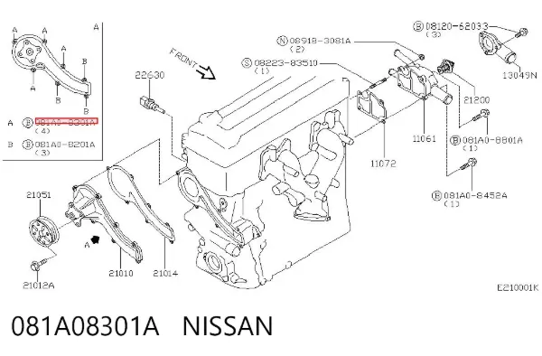  081A08301A Nissan/Infiniti