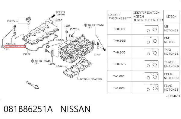  081B86251A Nissan/Infiniti