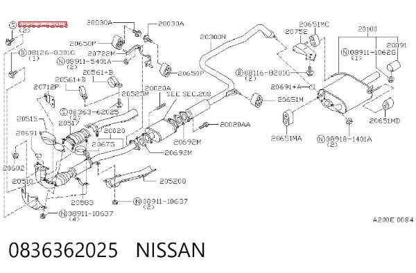  0836362025 Nissan/Infiniti