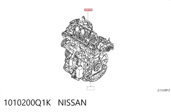 Motor montado 1010200Q1K Nissan/Infiniti