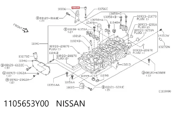 Parafuso de cabeça de motor (CBC) 1105653Y00 Nissan/Infiniti