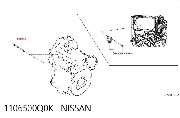Vela de incandescência 1106500Q0K Nissan/Infiniti