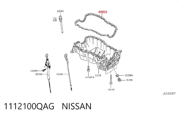 Vedante de panela de cárter do motor 1112100QAG Nissan/Infiniti