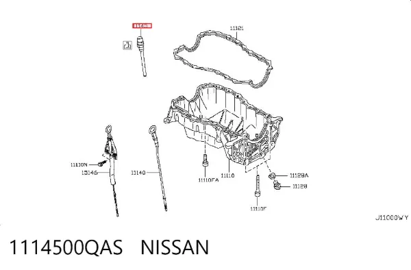 Sensor do nível de óleo de motor 1114500QAS Nissan/Infiniti