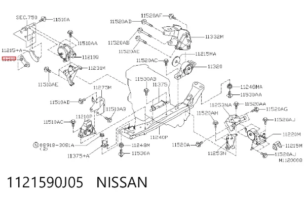  1121590J05 Nissan/Infiniti