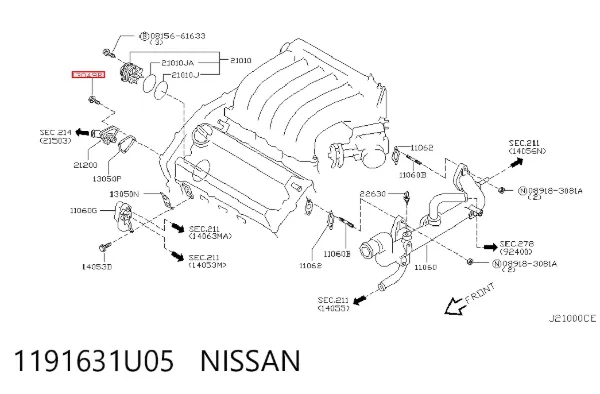  1191631U05 Nissan/Infiniti